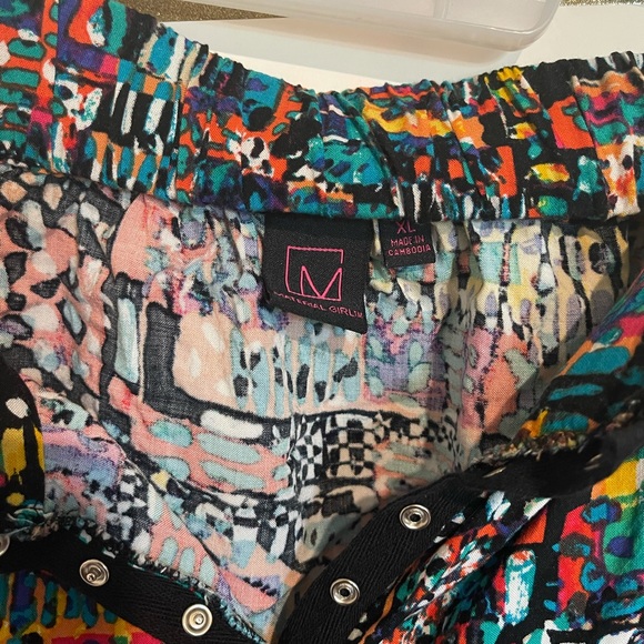 Material Girl Multicolor Snap Button Skirt Pockets - Picture 4 of 4